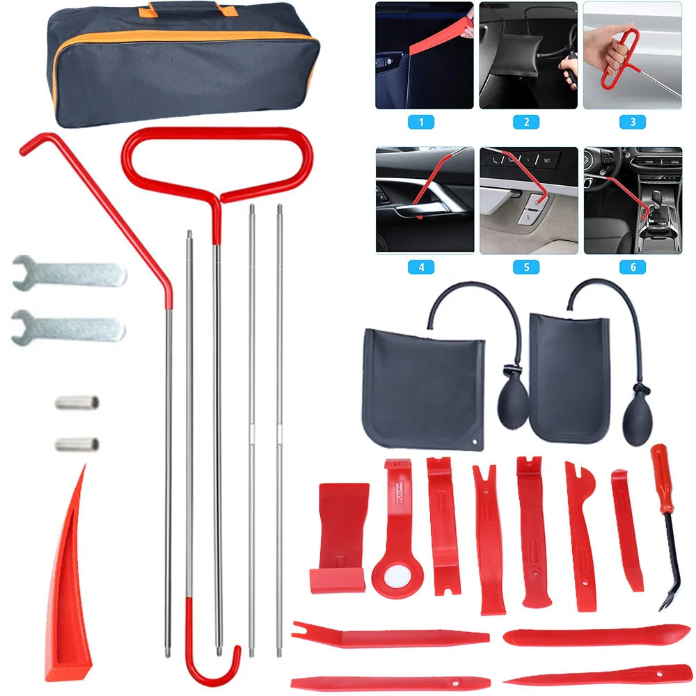 Car Window Lockout Kit With Air Wedge Pump For Auto