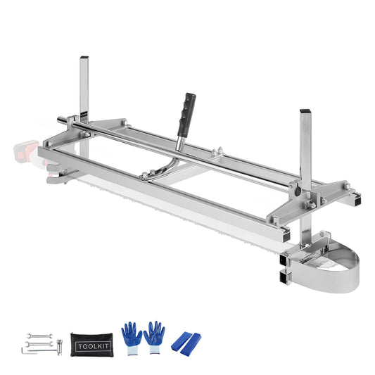 SucceBuy Chainsaw Mill Sawmill Guide Bar Chain Saw Planking Mill with 0.2"-11.81" Cutting Thickness for Builders Woodworker