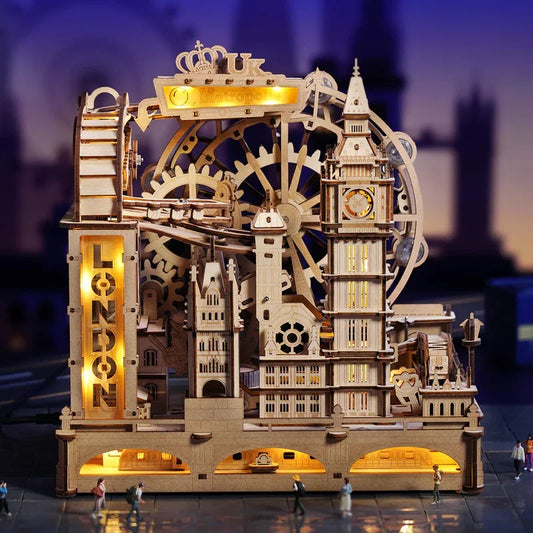 Robotime London City 3D Marble Run Puzzle Kit With Lights