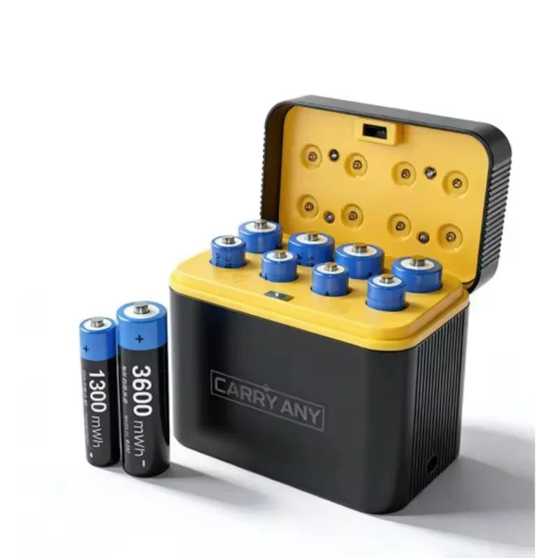 8PCS 1.5V Rechargeable Lithium Batteries and USB Charger Intelligent Fast Charging for AAA/AA Devices Toy Game LED Light Display Charger