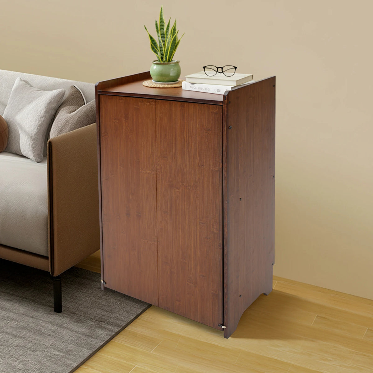 Bymaocar Folding Desk With Bookcase And Storage Shelves With Drop Down Table