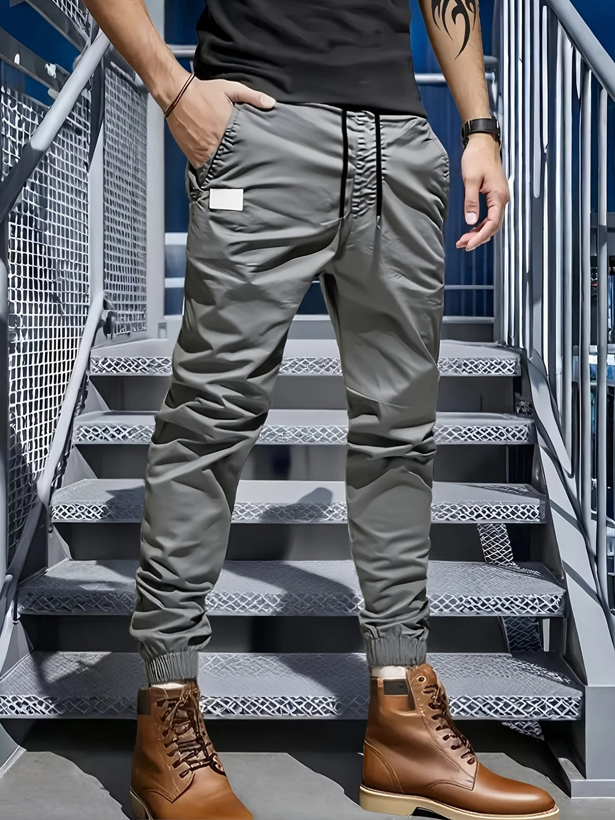 Winthunder Mens Loose Fit Workwear Pants With Multiple Pockets
