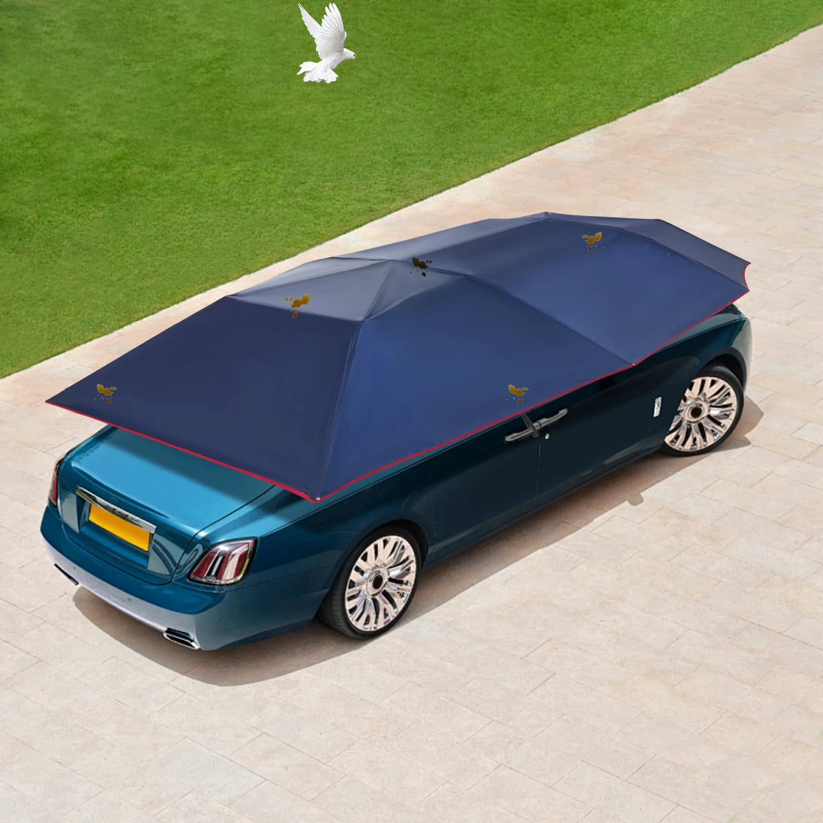 Car Tent Removable Carport Folding Portable Car Protection Cover Hydraulic Semi Automatic Sun Protection Car Awning Cover