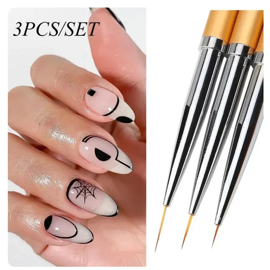 Multi‑Function Nail Art Brush Set For Color Drawing Nail Glue Extension French Stripe Eyeliner Design Salon DIY Manicure Supply