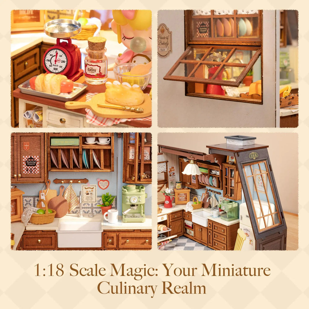 Robotime DIY Wooden Miniature Doll House Kit For Teens Adults
